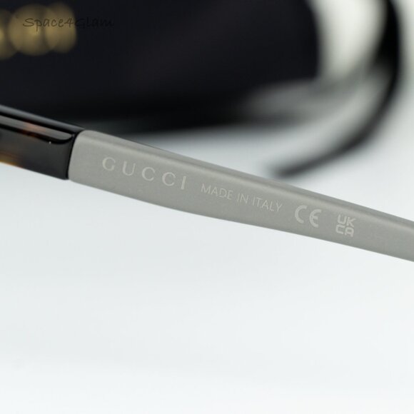 BRAND NEW Gucci GG1738O 002 Havana Grey Demo Unisex Square Eyeglasses GG 1738O